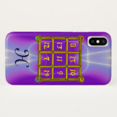 MAGIC SQUARE 33 MONOGRAM Roze Lila, Paars Case-Mate iPhone Case (Achterkant (horizontaal))