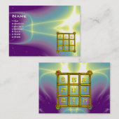 MAGIC SQUARE 33, paars blauw Visitekaartje (Voorkant / Achterkant)