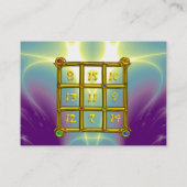 MAGIC SQUARE 33, paars blauw Visitekaartje (Achterkant)