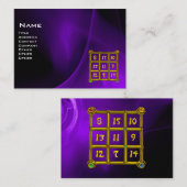 MAGIC SQUARE 33, Paars zwart Visitekaartje (Voorkant / Achterkant)