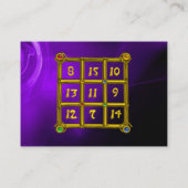 MAGIC SQUARE 33, Paars zwart Visitekaartje (Achterkant)