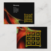 MAGIC SQUARE 33, Red Green Black Visitekaartje (Voorkant / Achterkant)