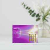 MAGIC SQUARE 33, Roze Violet Paars Visitekaartje (Staand voorkant)