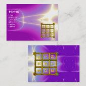 MAGIC SQUARE 33, Roze, Violet Paars Visitekaartje (Voorkant / Achterkant)