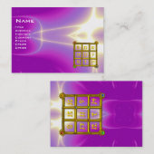 MAGIC SQUARE 33, Roze, Violet Paars Visitekaartje (Voorkant / Achterkant)