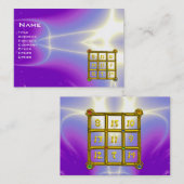 MAGIC SQUARE 33 Ultra Violet Paars Fractal Waves Visitekaartje (Voorkant / Achterkant)