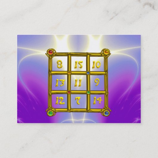 MAGIC SQUARE 33 Ultra Violet Paars Fractal Waves Visitekaartje (Achterkant)