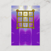 MAGIC SQUARE 33 Ultra Violet Paars Fractal Waves Visitekaartje (Achterkant)
