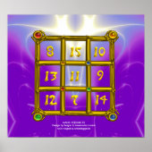 MAGIC SQUARE 33, Violet Paars Poster (Voorkant)