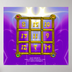 MAGIC SQUARE 33, Violet Paars Poster