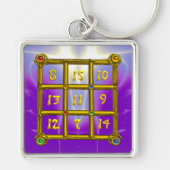 MAGIC SQUARE 33, Violet Paars Sleutelhanger (Voorkant)