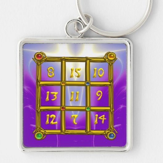 MAGIC SQUARE 33, Violet Paars Sleutelhanger (Voorkant)