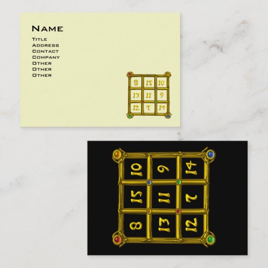MAGIC SQUARE 33, zwart en ivoor Visitekaartje (Voorkant / Achterkant)