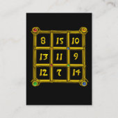 MAGIC SQUARE 33, zwart en ivoor Visitekaartje (Achterkant)