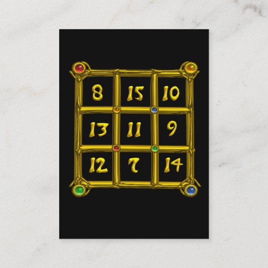 MAGIC SQUARE 33, zwart en ivoor Visitekaartje (Achterkant)