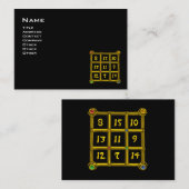 MAGIC SQUARE 33, zwart Visitekaartje (Voorkant / Achterkant)