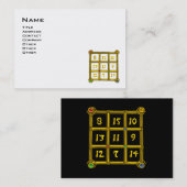 MAGIC SQUARE 33, zwart wit Visitekaartje (Voorkant / Achterkant)