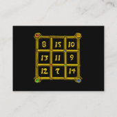 MAGIC SQUARE 33, zwart wit Visitekaartje (Achterkant)