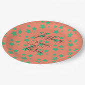 Magic Star verjaardagscentrum Groen Oranje Circus  Papieren Bordje (Gekanteld)