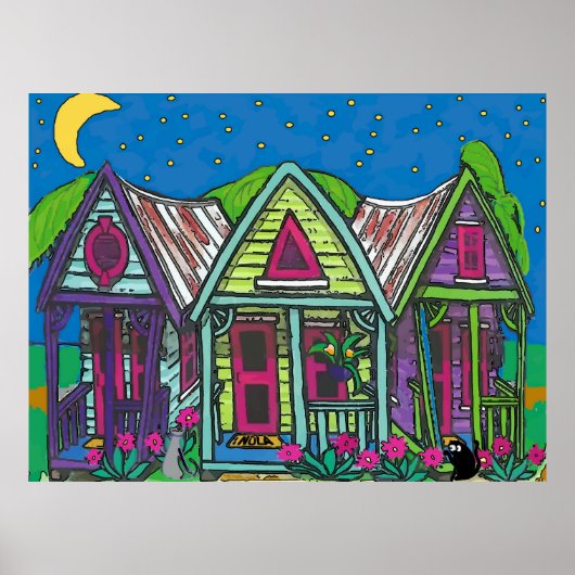Magic Street Cottages, New Orleans Poster (Voorkant)