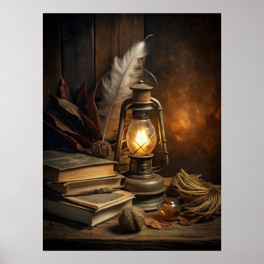 Magic Study Wall Art -  kaarslicht magie Poster (Voorkant)
