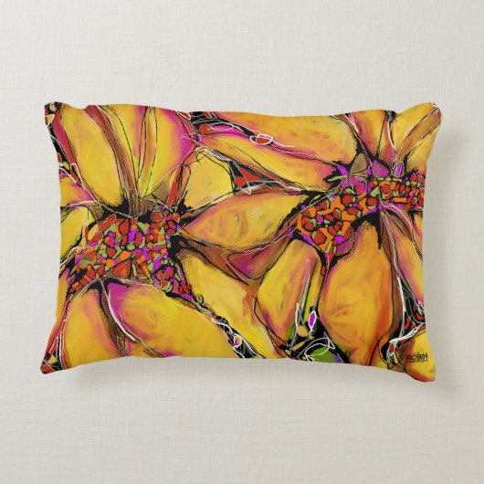 "Magic Sunflower" accent kussen (Achterkant)