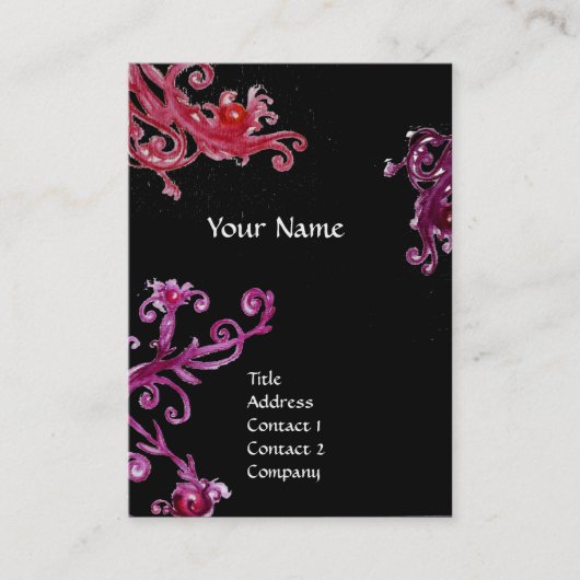 MAGIC SWIRL MONOGRAM topaz Visitekaartje (Voorkant)