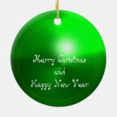 MAGIC SWIRLS FOTO TEMPLATE, Green Emerald Keramisch Ornament (Achterkant)