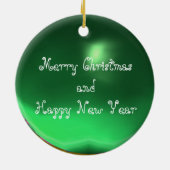 MAGIC SWIRLS FOTO TEMPLATE, Green Jade Keramisch Ornament (Achterkant)