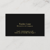 Magic T Visitekaartje (Achterkant)