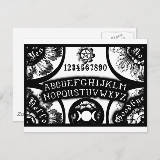 Magic Talking Occult Board Design Briefkaart (Voorkant / Achterkant)