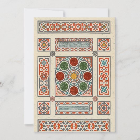 Magic Tapijt  Arabisch geometrisch patroon Feestdagenkaart (Voorkant)