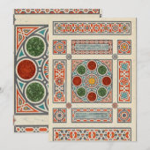 Magic Tapijt  Arabisch geometrisch patroon Feestdagenkaart (Voorkant / Achterkant)