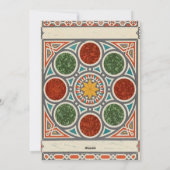 Magic Tapijt  Arabisch geometrisch patroon Feestdagenkaart (Achterkant)