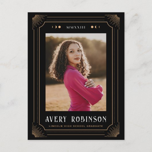 Magic Tarot Afstuderen Photo Announcement Briefkaa Briefkaart (Voorkant)