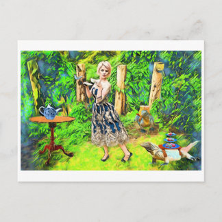 Magic Tea Party fantasievruchten Briefkaart