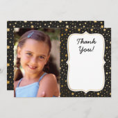 Magic thema foto verjaardag dank u kaart (Voorkant / Achterkant)