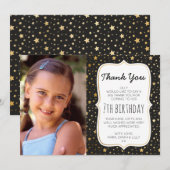 Magic thema foto verjaardag dank u kaart (Voorkant / Achterkant)