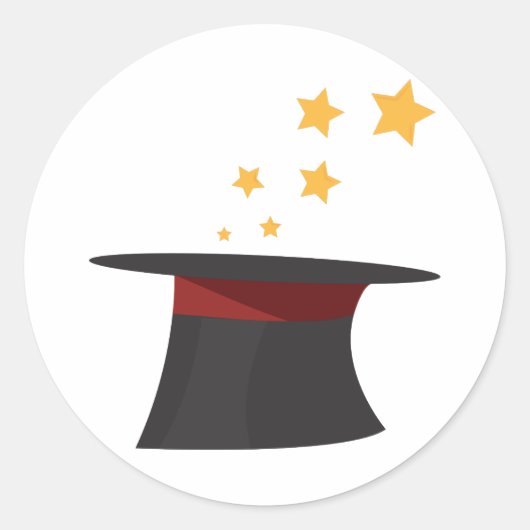 Magic Top Hat Ronde Sticker (Voorkant)