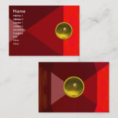 MAGIC TOPAZ, helder levendig rood roze geel Visitekaartje (Voorkant / Achterkant)