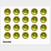 MAGIC TOPAZ, helder levengeel Ronde Sticker (Vel)