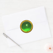 MAGIC TOPAZ, heldere, levendige gele groene Ronde Sticker (Envelop)