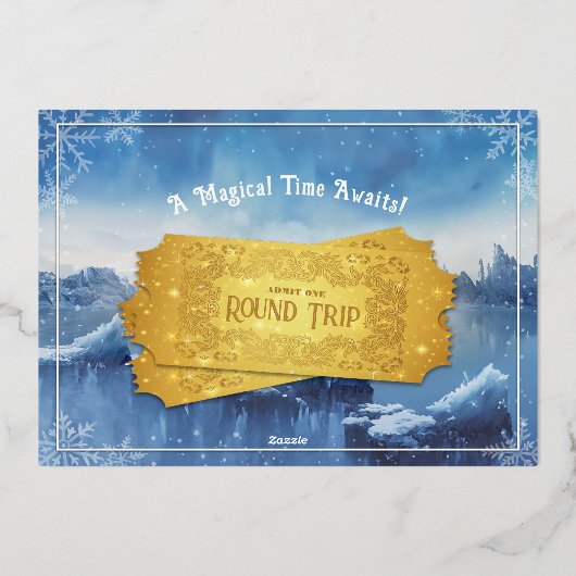 Magic Train Verjaardag uitnodiging (Achterkant)