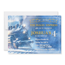 Magic Train Verjaardag uitnodiging