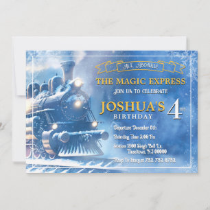 Magic Train Verjaardag uitnodiging