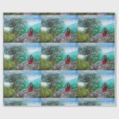 MAGIC TREE / Dawn in Green Wood and Lady in Red Cadeaupapier (Vlak)