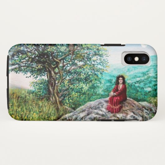MAGIC TREE / Dawn in Green Wood and Lady in Red Case-Mate iPhone Case (Achterkant (horizontaal))