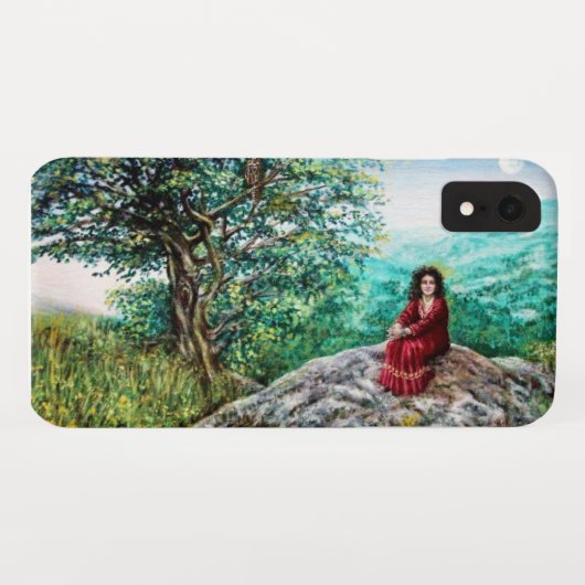 MAGIC TREE / Dawn in Green Wood and Lady in Red Case-Mate iPhone Case (Achterkant (horizontaal))
