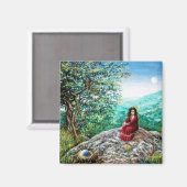 MAGIC TREE / Dawn in Green Wood and Lady in Red Magneet (Voorkant / Achterkant)