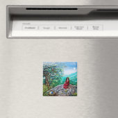 MAGIC TREE / Dawn in Green Wood and Lady in Red Magneet (Insitu (Vaatwasser))